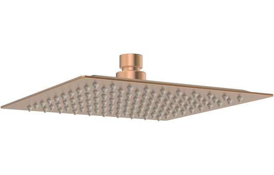 200mm Square Ultraslim Showerhead - Brushed Bronze